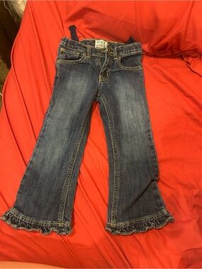 The Children's Place Dark Blue Ruffle-Hem Jeans